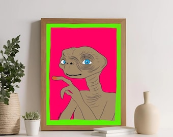 E.T. inspired print A4