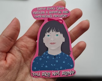 Matilda Vinyl Sticker with Book Quote