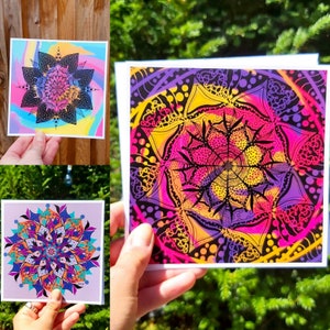 Carte fleur mandala