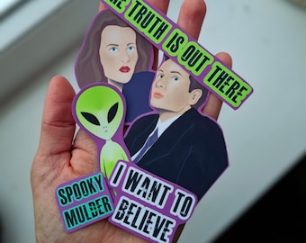 X Files inspired sticker pack