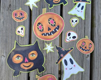 Halloween Spooky Sticker pack - 13 stickers