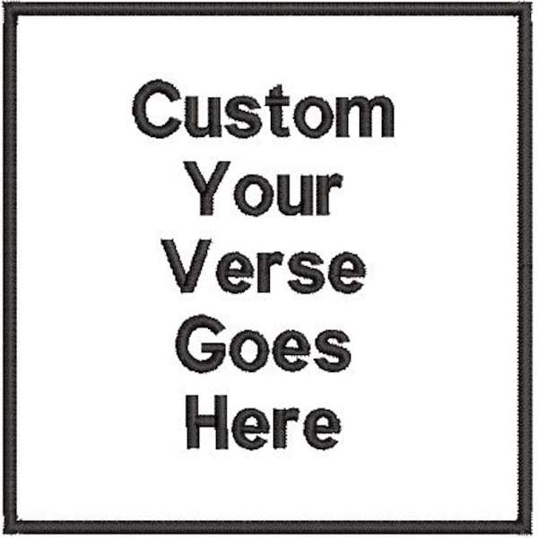 Custom Memory Patches for Your Verse, Embroidered, Sew-On