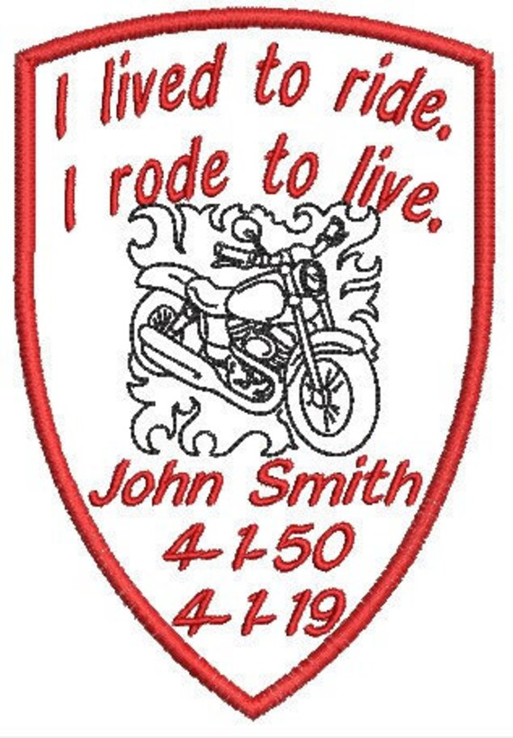 Memory Patch Biker Personalized Embroidered Sew-on - Etsy