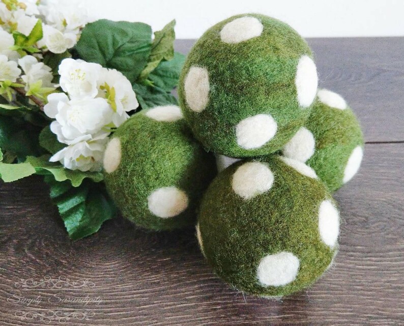 Dryer Ball Set XL Wool Laundry Balls Felted Wool Balls Etsy