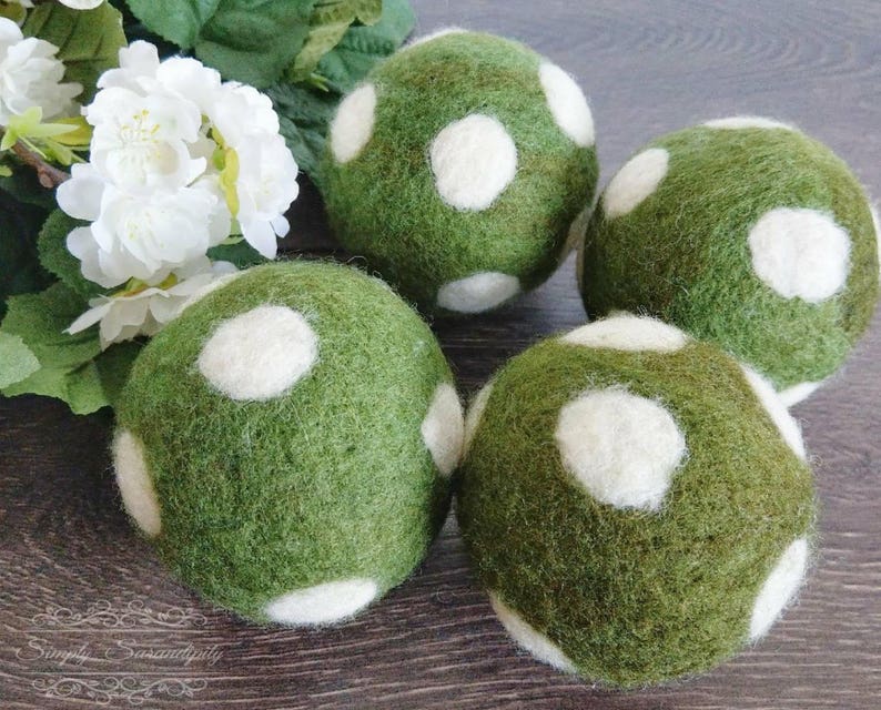 Dryer Ball Set XL Wool Laundry Balls Felted Wool Balls Etsy