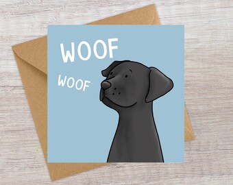 Labrador Card | Black Lab | Bright card | Occasion card | Birthday card| Love Dogs
