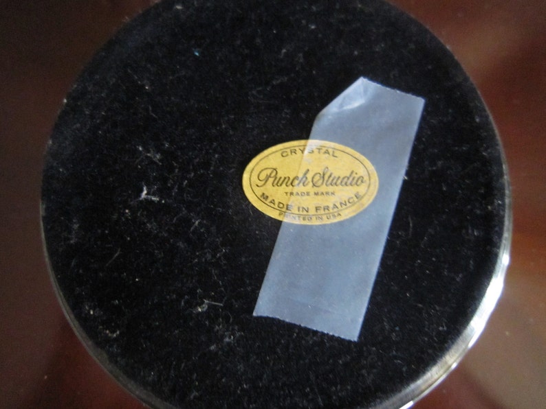 Vintage Crystal Paperweight Monogram Glass Paperweight the Etsy