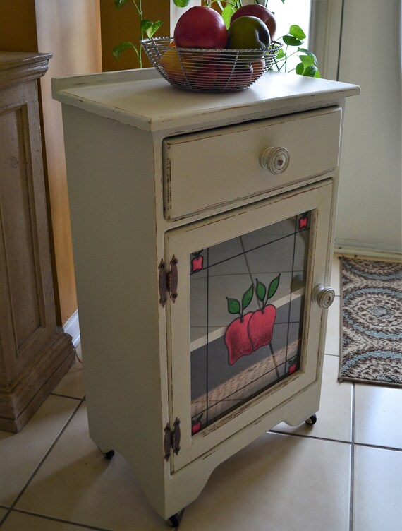 Vintage Vegetable Cabinet Cart Veggie Storage Cabinet Etsy