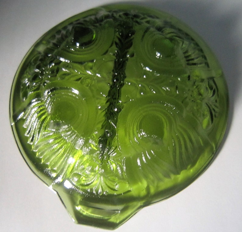 Candy Dish Green Depression Glass Divided Candy Dish Etsy