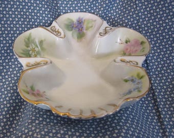 Vintage Shabby Chic Astray, Dish, Trinket Holder, White Porcelain Ashtray