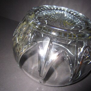 Vintage Crystal Bowl, Heavy Cut Lead Crystal Bowl, Centerpiece bild 4