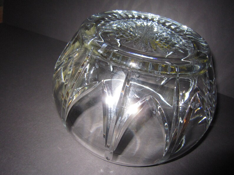 Vintage Crystal Bowl, Heavy Cut Lead Crystal Bowl, Centerpiece bild 4
