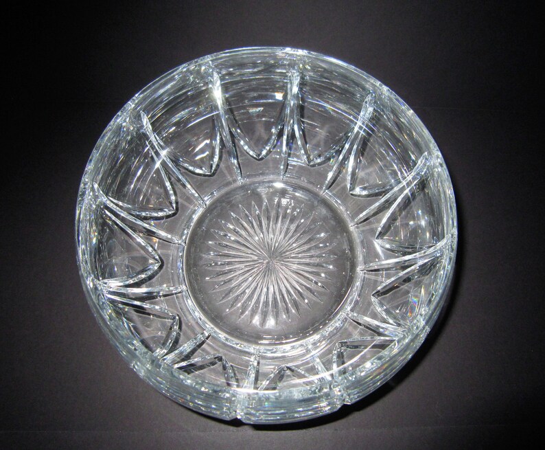 Vintage Crystal Bowl, Heavy Cut Lead Crystal Bowl, Centerpiece bild 2