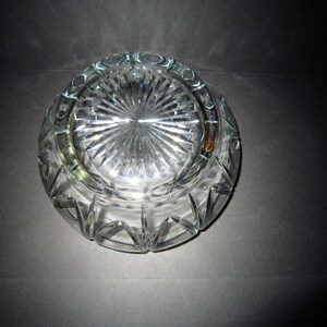 Vintage Crystal Bowl, Heavy Cut Lead Crystal Bowl, Centerpiece bild 5