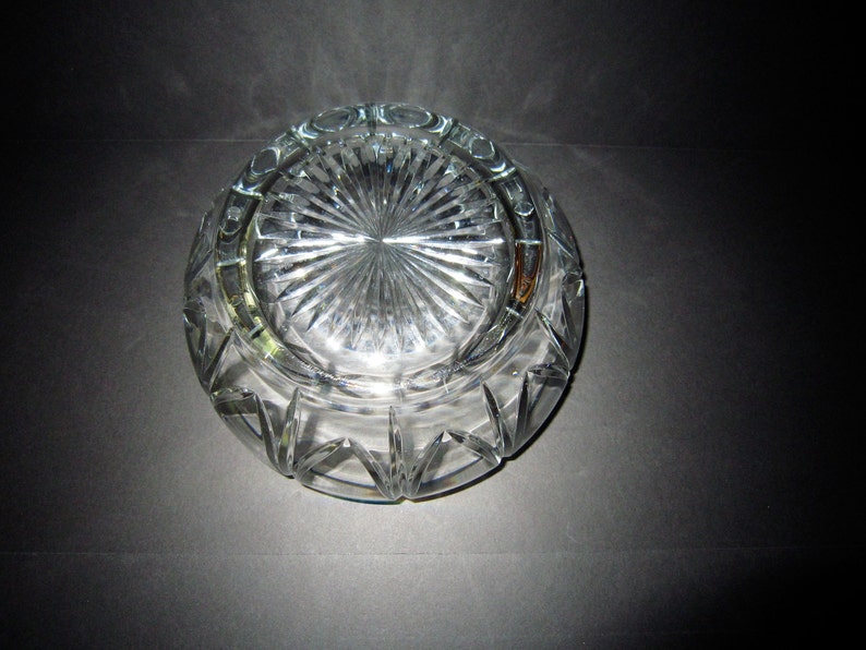 Vintage Crystal Bowl, Heavy Cut Lead Crystal Bowl, Centerpiece bild 5