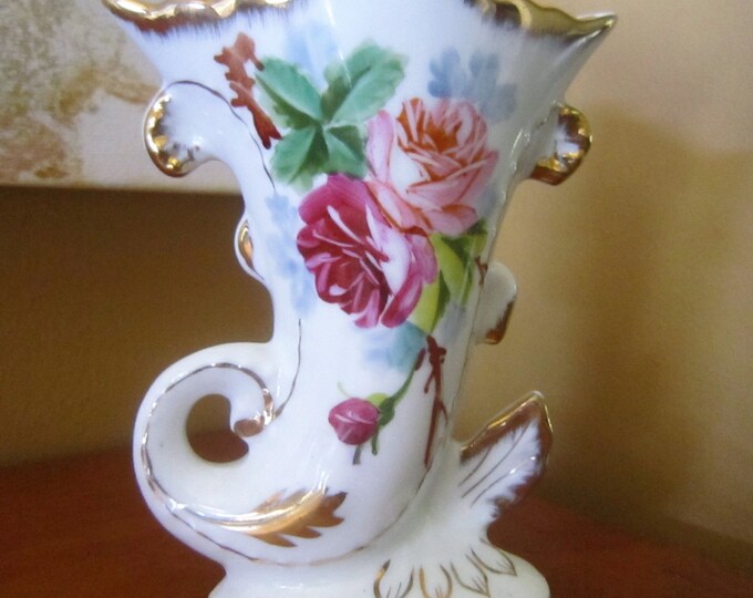Porcelain Vase Made in Brazil, Vintage Vase, Floral Vase, Ceramic Vase