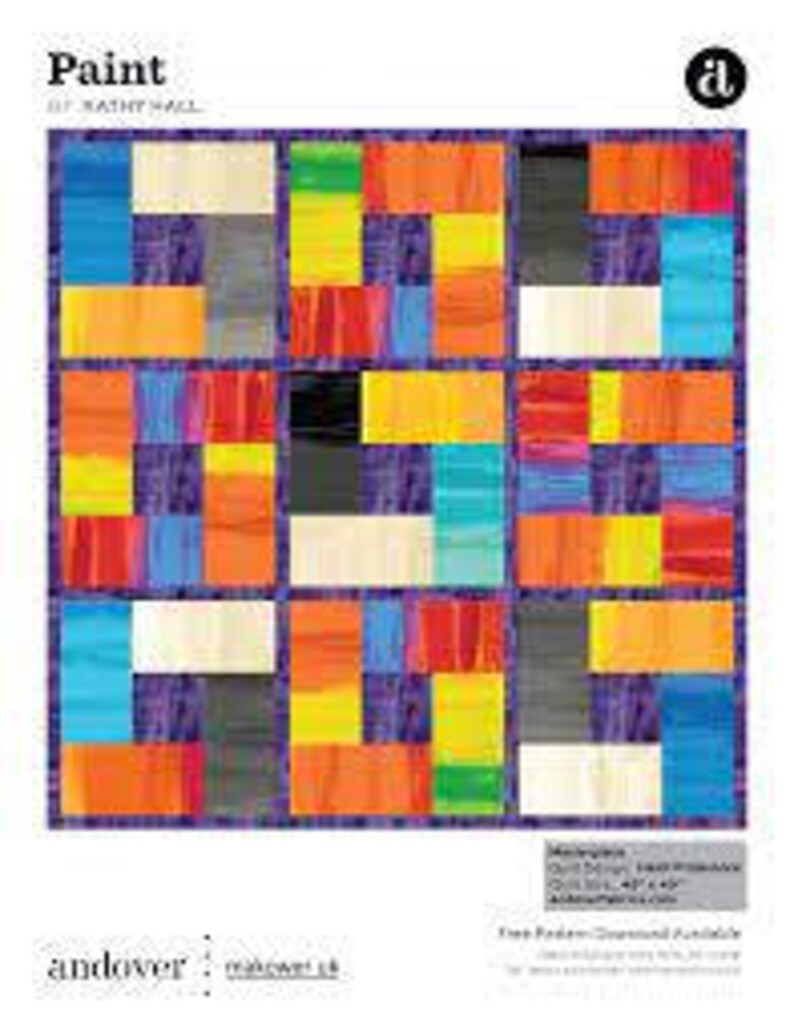 Paint by Kathy Hall for Andover Fabrics Blues 134B Panel Etsy