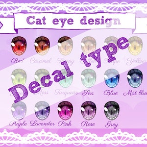 100 Pcs 12 mm Safety Eyes for Amigurumi Dreamy Candy Cat Eyes