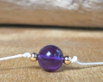 Amethyst Choker - February Birthstone  - Aquarius Necklace - Aquarius Zodiac - Aquarius Necklace Gift for Her - Minimalistic