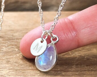 Rainbow Moonstone Necklace - June Birthstone Necklace - Gemini Necklace - June Birthday Gift for Her - Moonstone Jewelry