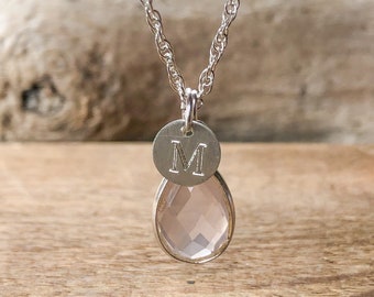 Rose Quartz Necklace - Rose Quartz Pendant - Heart Chakra Crystal Necklace - Quartz Jewelry - Gift For Her - Pink Stone Necklace