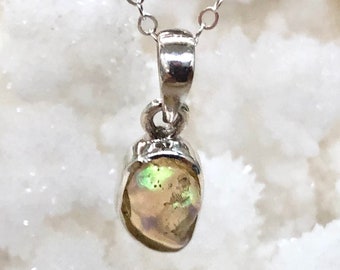 Real Opal Necklace -  Real Opal Jewelry - October Birthday - October Birthstone Necklace - Libra Zodiac Necklace - Witchy Gift - Reiki Stone