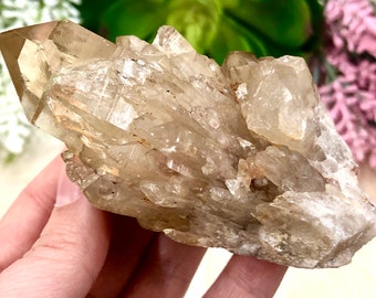 Kundalini Citrine Point 100mm AAO - Natural Citrine Cluster - Crystal Grid - Altar Decor - Chakra Healing & Balancing Manifestation Stone