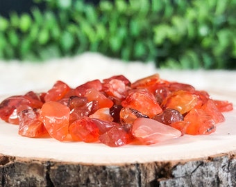 Tumbled Carnelian Chips - Carnelian - Second Chakra - Sacral Chakra - Loose Crystals - Raw Crystals - Loose Stones