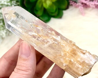 Genuine Blue Smoke Lemurian Point 99mm AFJ - Manifestation Stone -  Crystal Grid - Altar Decor - Crown Chakra - Meditation Crystal