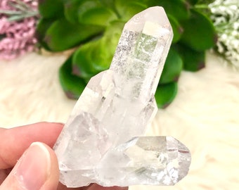 Crystal Quartz Cluster 69mm ATO - Manifestation Stone - Crystal Grid - Altar Decor - Crown Chakra - Meditation Crystal - Amplification Stone