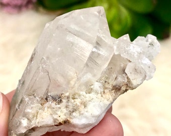 Crystal Quartz Cluster 61mm ASX - Manifestation Stone - Crystal Grid - Altar Decor - Crown Chakra - Meditation Crystal - Amplification Stone