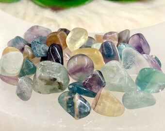 Fluorite Gem Chips - Chakra Balancing Stone - Loose Crystals - Crystal Grid - Altar Decor - Spell Jar - Intention Tools