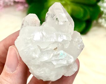 Crystal Quartz Cluster 50mm APY - Manifestation Stone - Crystal Grid - Altar Decor - Crown Chakra - Meditation Crystal - Amplification Stone