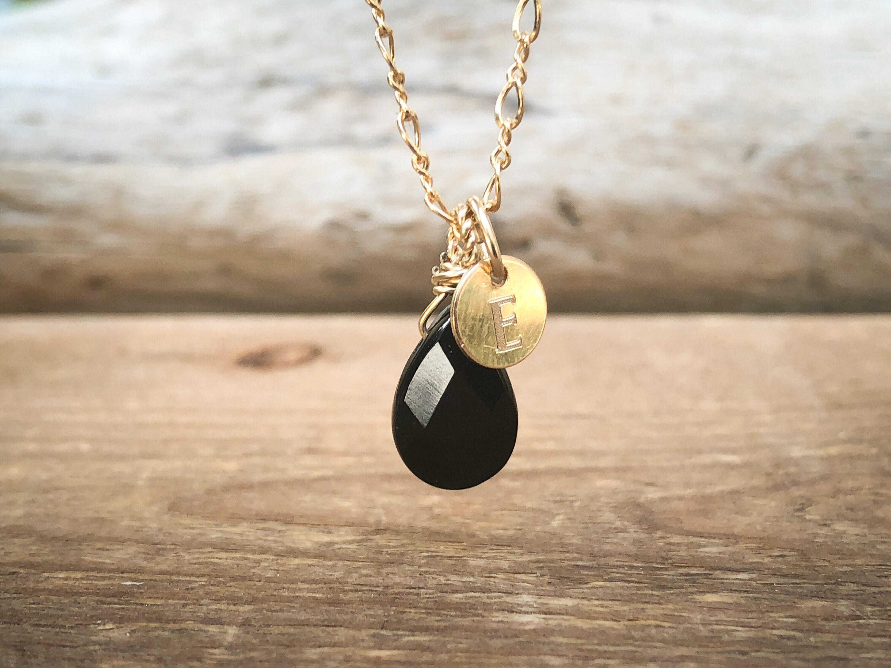 black stone necklace