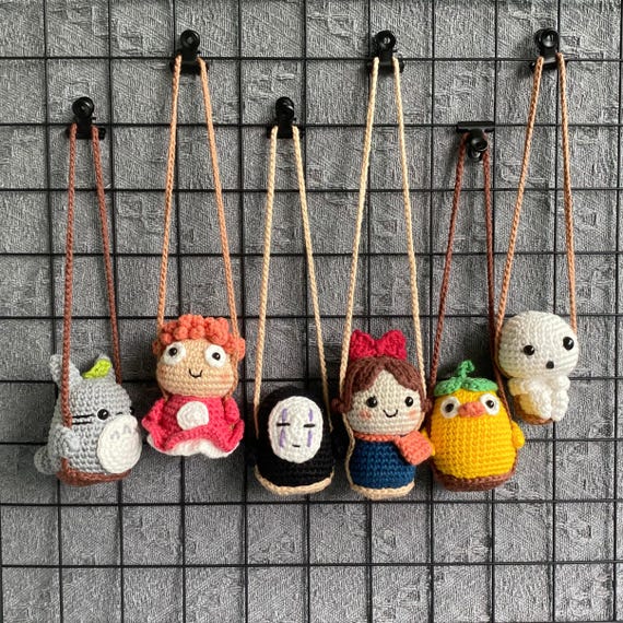 Crochet Car Hanging Decoration Ghibli Car Hanger Crochet Totoro
