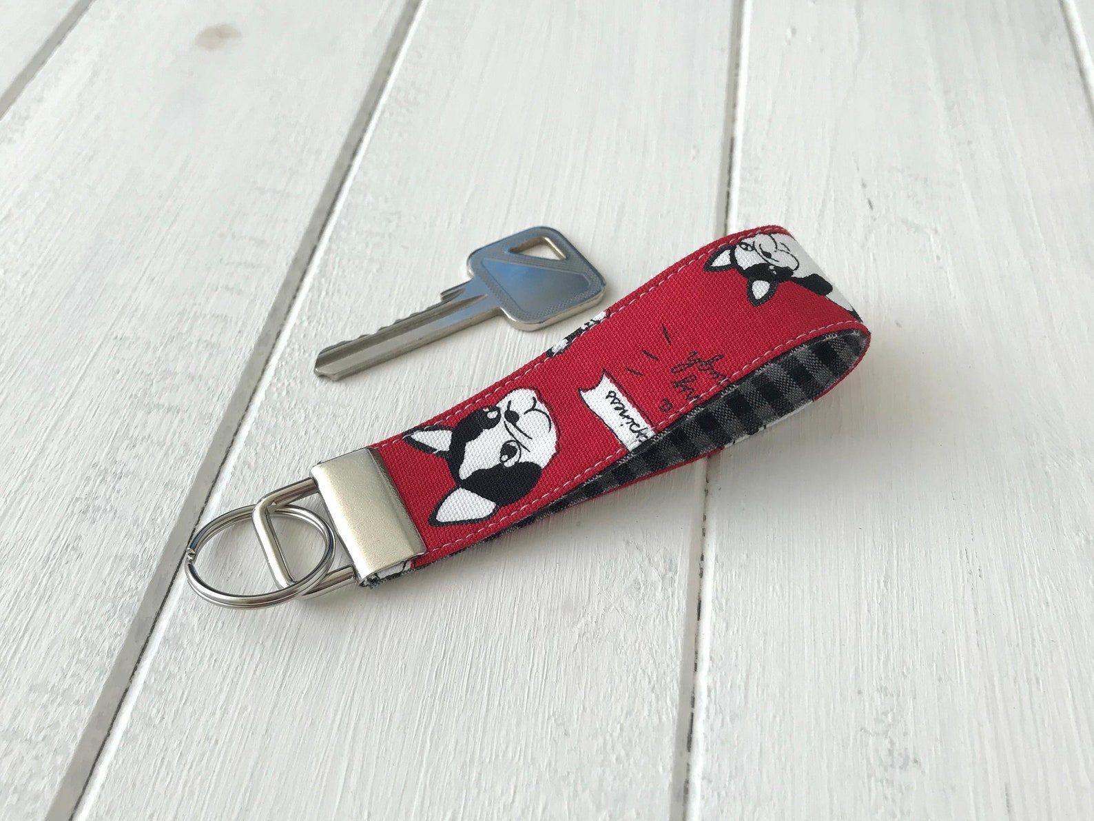 Fabric Key Fob Dogs Keychain Cute Keychain Fobs Dogs Lover Etsy