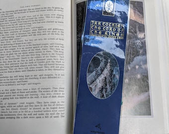 Lord of the Rings bookmark, book cover, laminated with futhark runes