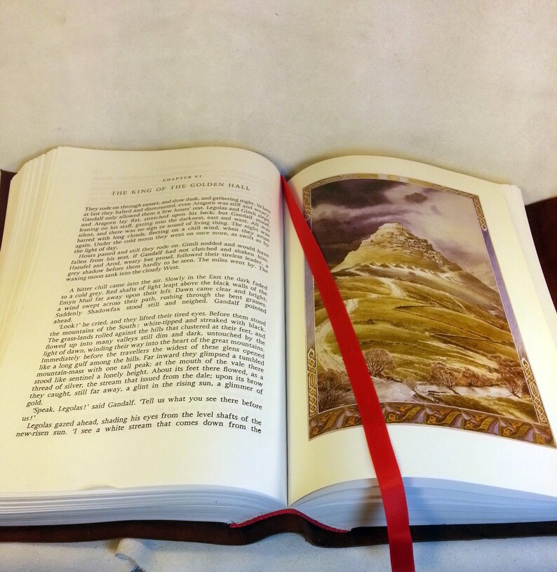 Illustrée Seigneur des anneaux en cuir livre de JRR Tolkien Etsy