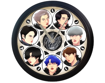 BTS Clock, Acrylic Wall Clock, Bangtan Sonyeondan Clock, Zero O