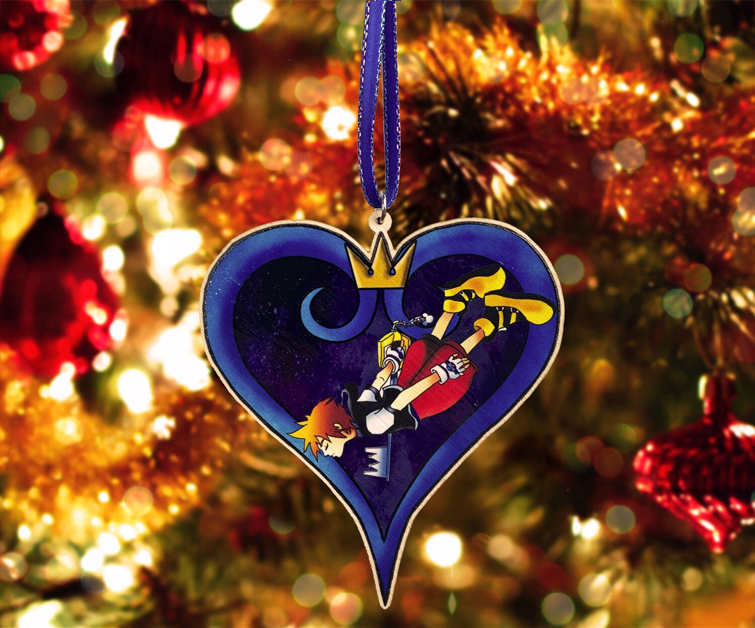 Kingdom Hearts Ornament Wooden Christmas Ornament Kingdom Etsy
