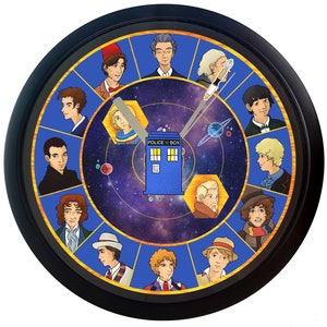 Dr Who Clock - Geek Gift - Whovian Decor - Dr Who Gifts - Dr Who Office Decor - Teachers Gifts - Tardis Wall Clock