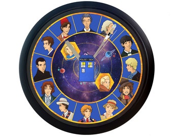 Dr Who Clock - Geek Gift - Whovian Decor - Dr Who Gifts - Dr Who Office Decor - Teachers Gifts - Tardis Wall Clock