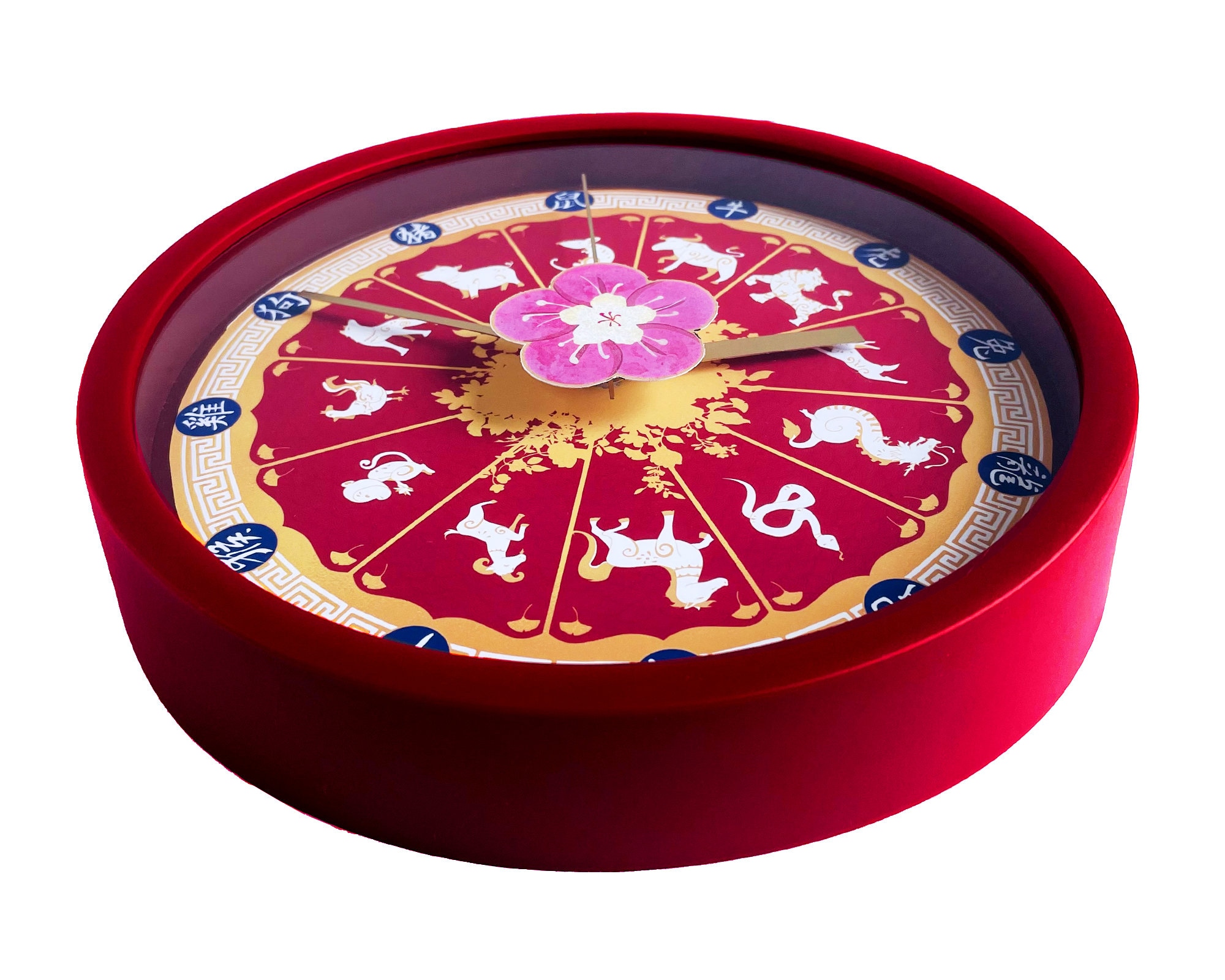 Chinese Zodiac Clock - Lunar New Year Art - Year of the Ox
