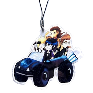 Charm Final Fantasy XV - Tenue de parade de type D - Porte-clés Final Fantasy 15 - breloque en acrylique - FFXV - Noctis - Prompto - Ignis - Glaïeul