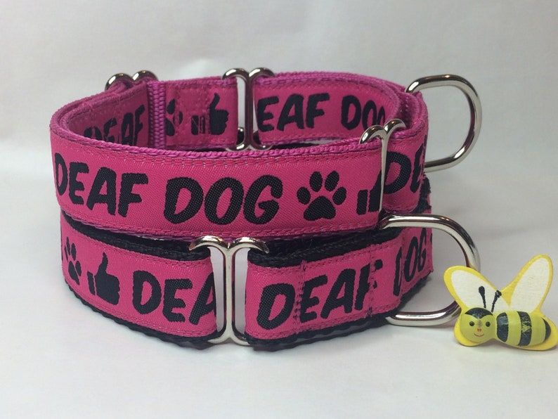 Pink Deaf Dog Collar Martingale / Chain / Reducer Pink Etsy