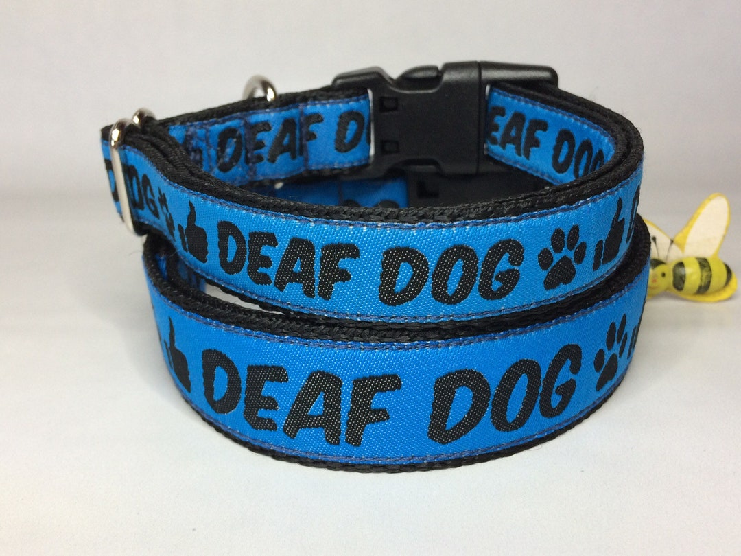 Blue Deaf Dog Collar Clip Style Blue Small Medium Large Etsy UK