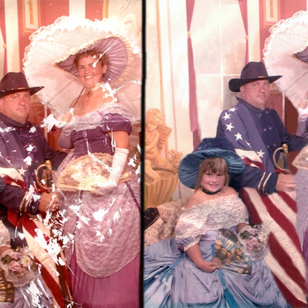 Destroyed Photo restoration Breathe NEW LIFE into photos thought to be destroyed! Rebuild your memories! The gift of restoration is BEST!
