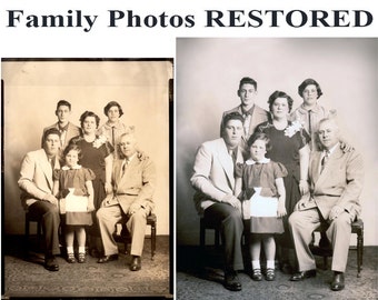 Professional Photo Restoration Service Photo Retouching Photoshop Services Photo Repair Restore YOUR PRECIOUS MEMORIES Today! It's Easy!!