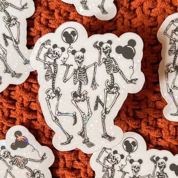 Spooky Skeletons Stickers | Disney Skeleton Stickers | Halloween Stickers