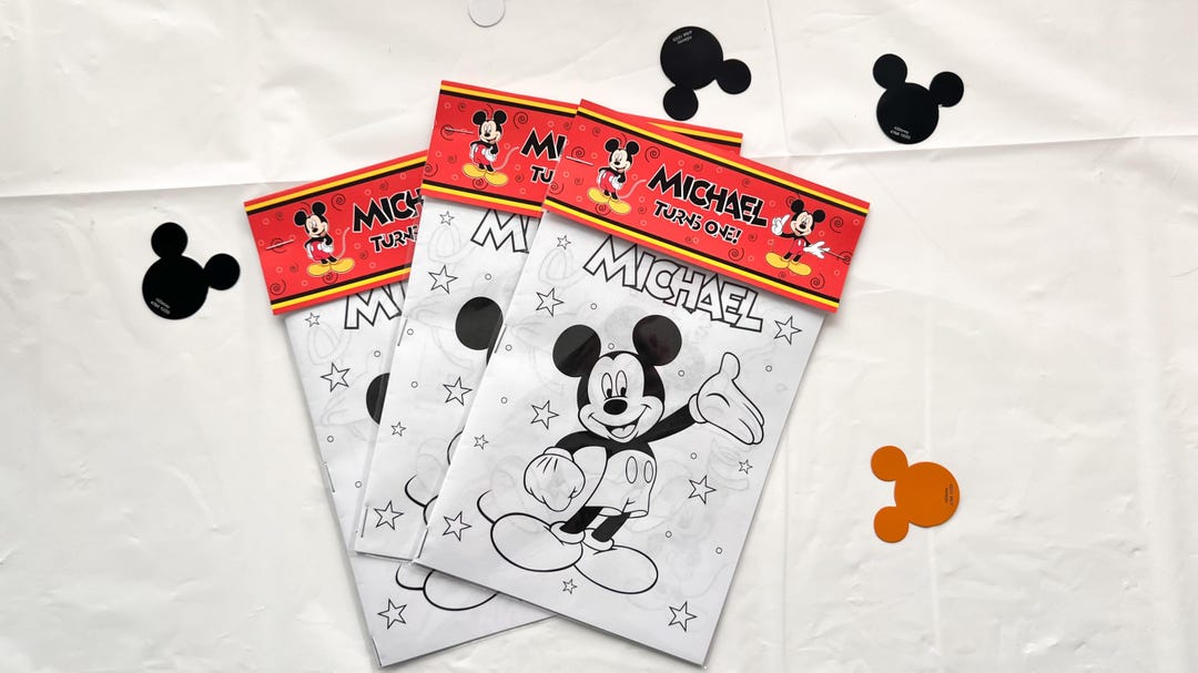 Mickey Mouse Coloring Book, Party Favors, Mickey Mouse Party Favors - Etsy